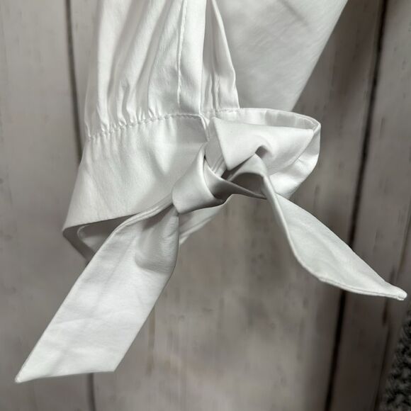 Ming Wang Tweed Knit Shift Dress with White Sleeves Size L Classic Workwear - Picture 7 of 16